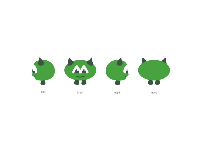 Little Monster mascot turnaround