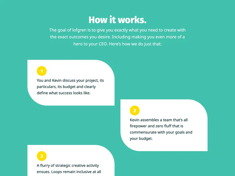 lofgren instant agency page, how it works