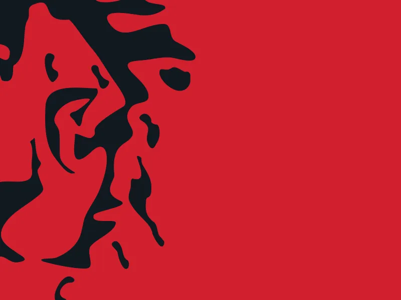 Red Lion Customs mark, close up