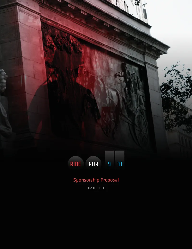 Ride for 9/11 sponsorship proposal cover