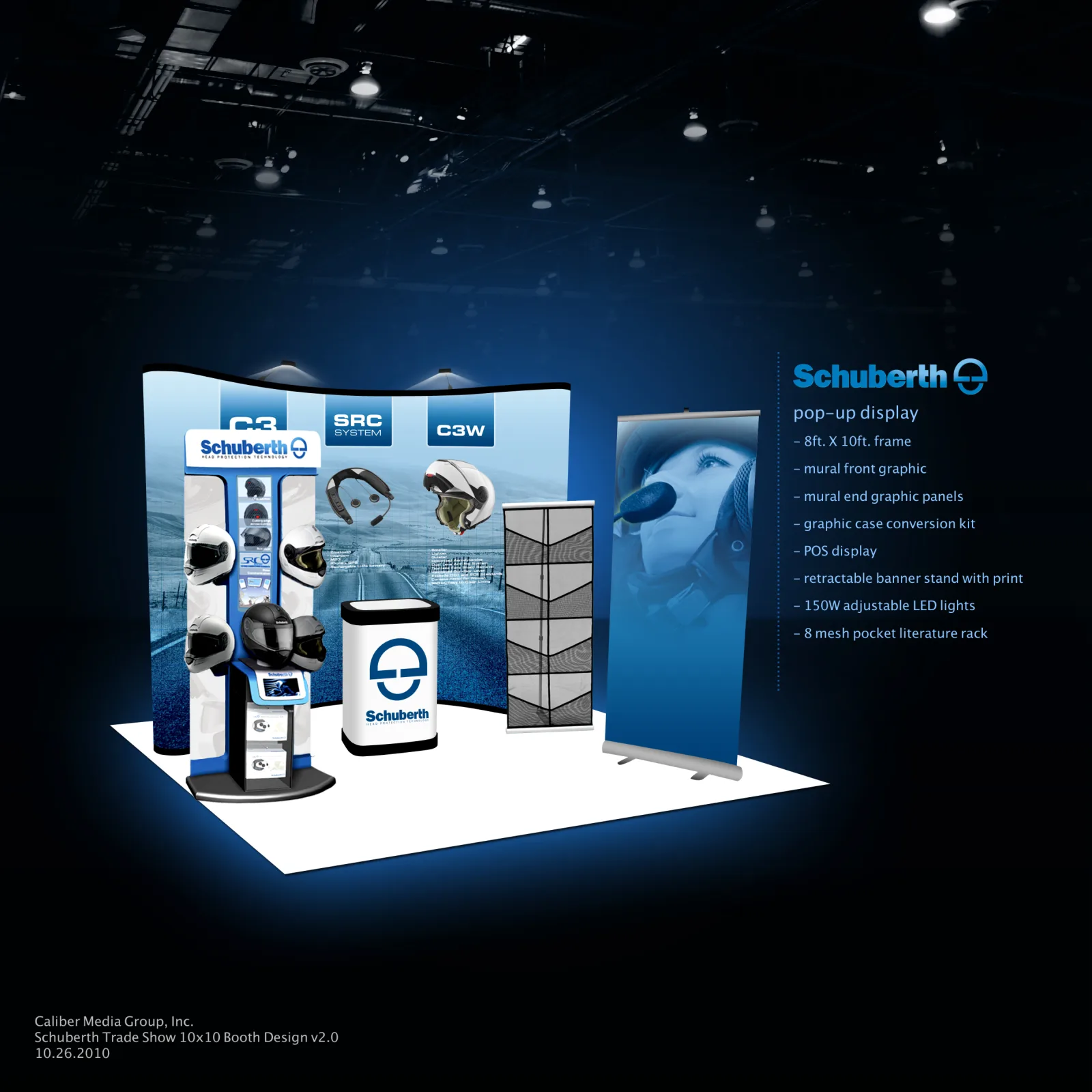 Schuberth pop-up booth, the 10 by 10 design