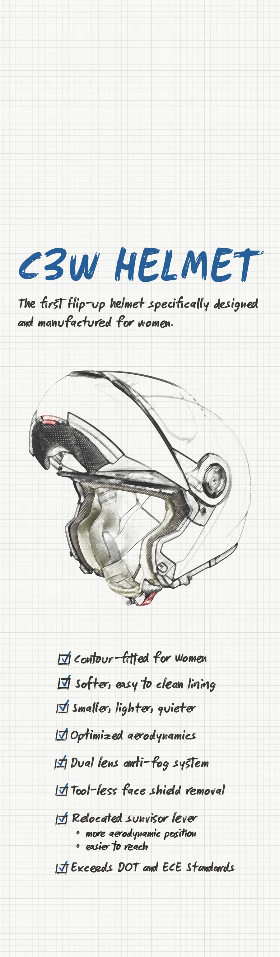 Schuberth booth wing, C3W helmet