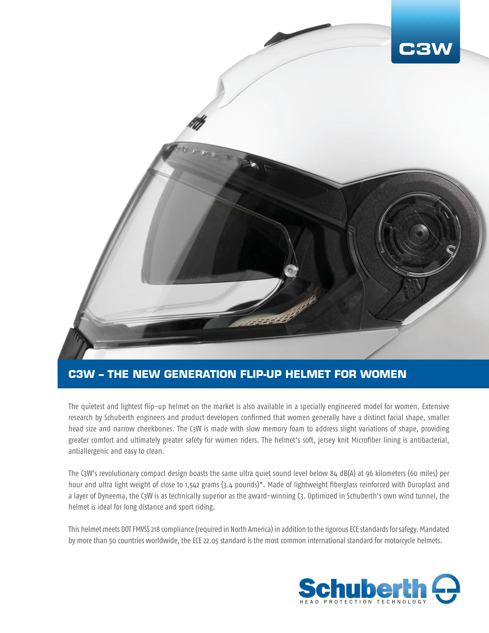 Schuberth dealer kit, C3W helmet for women page
