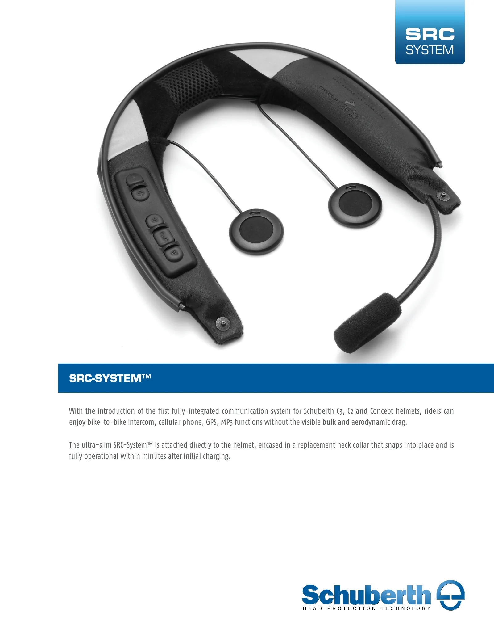 Schuberth dealer kit, SRC-System intercom page