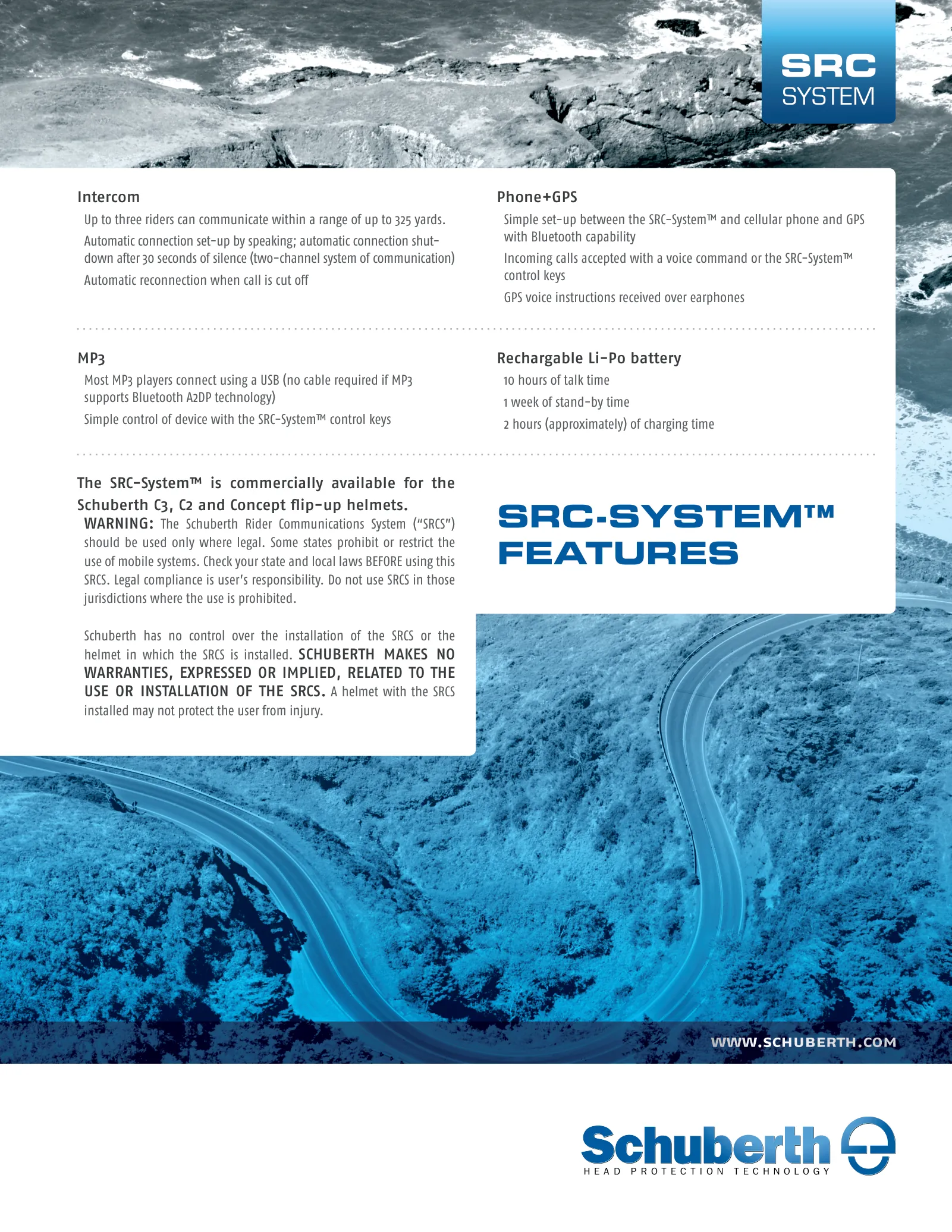 Schuberth dealer kit, SRC-System features
