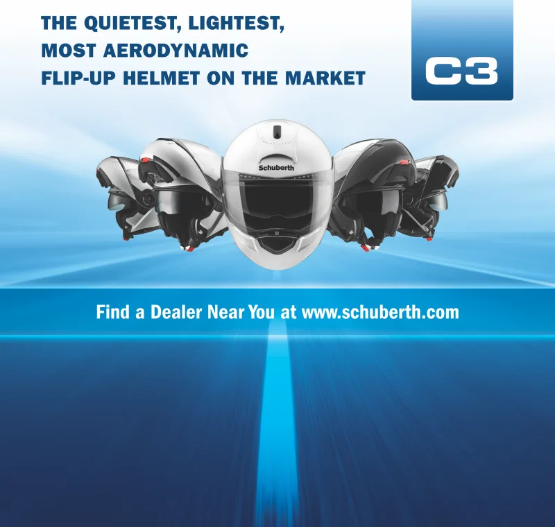 Schuberth C3 trade show display, main panel