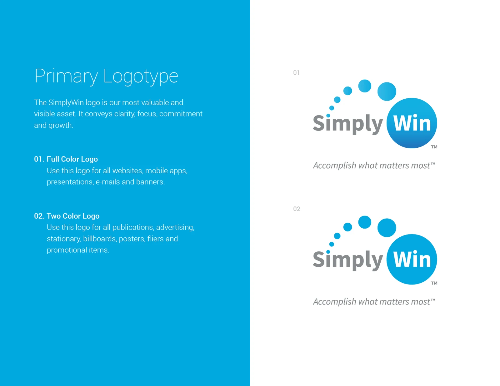 The primary logotype in full color and in two colors