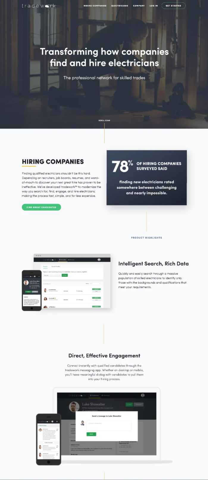 tradework website home page