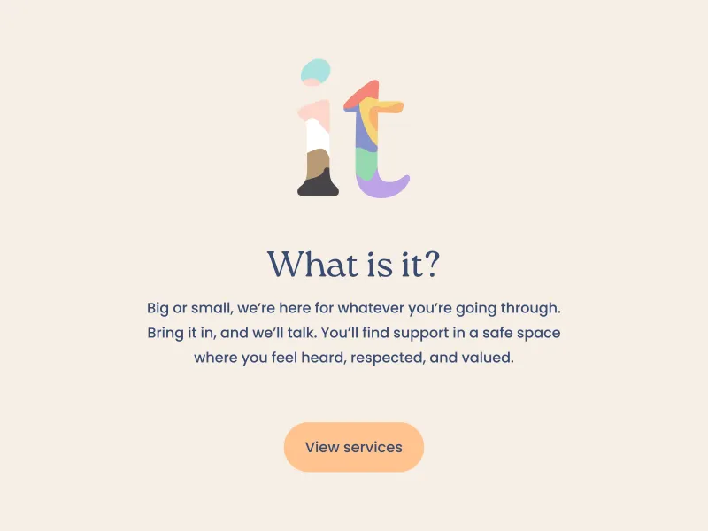 Here For It site section