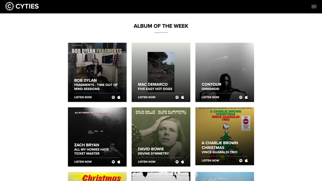 Album of the Week, the week’s records in a grid