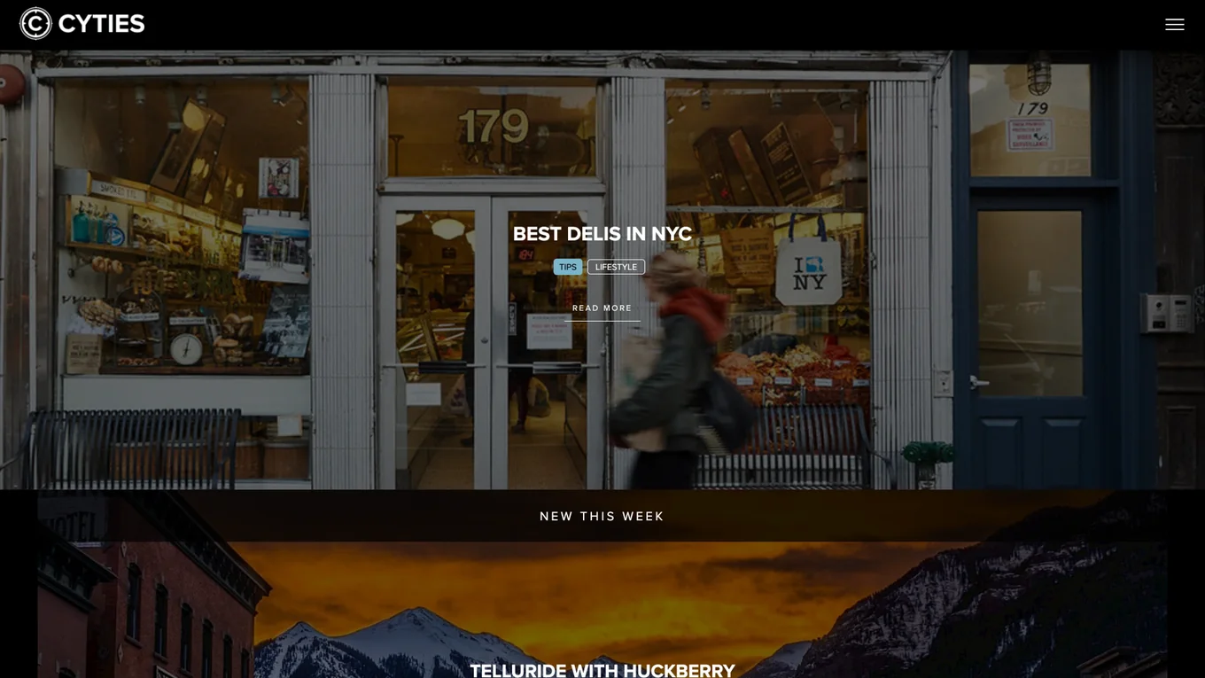New This Week on the home page, Telluride with Huckberry leading the week