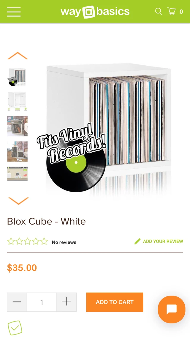 The Blox Cube page on desktop