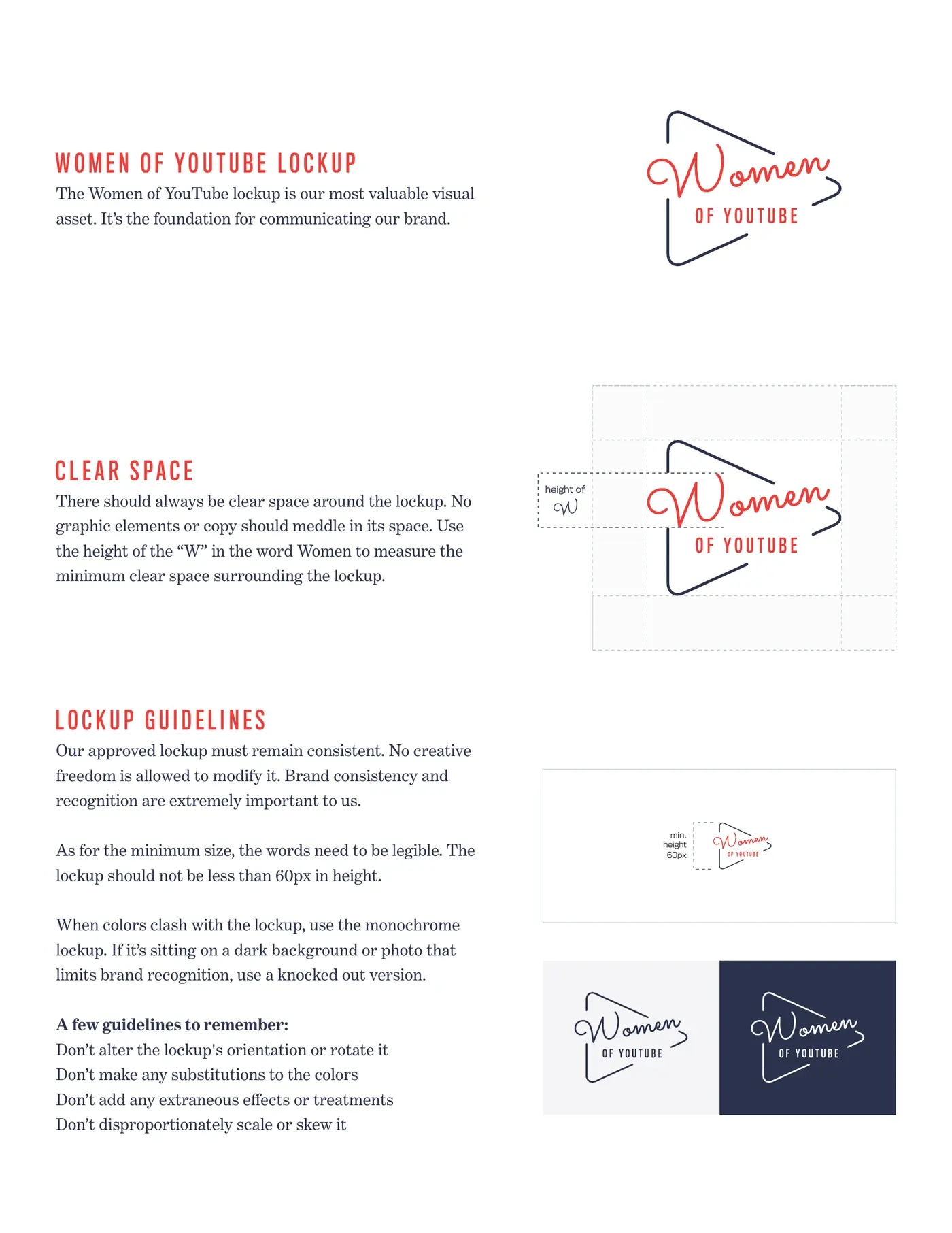 Clear space measured off the W, and the rules for using it