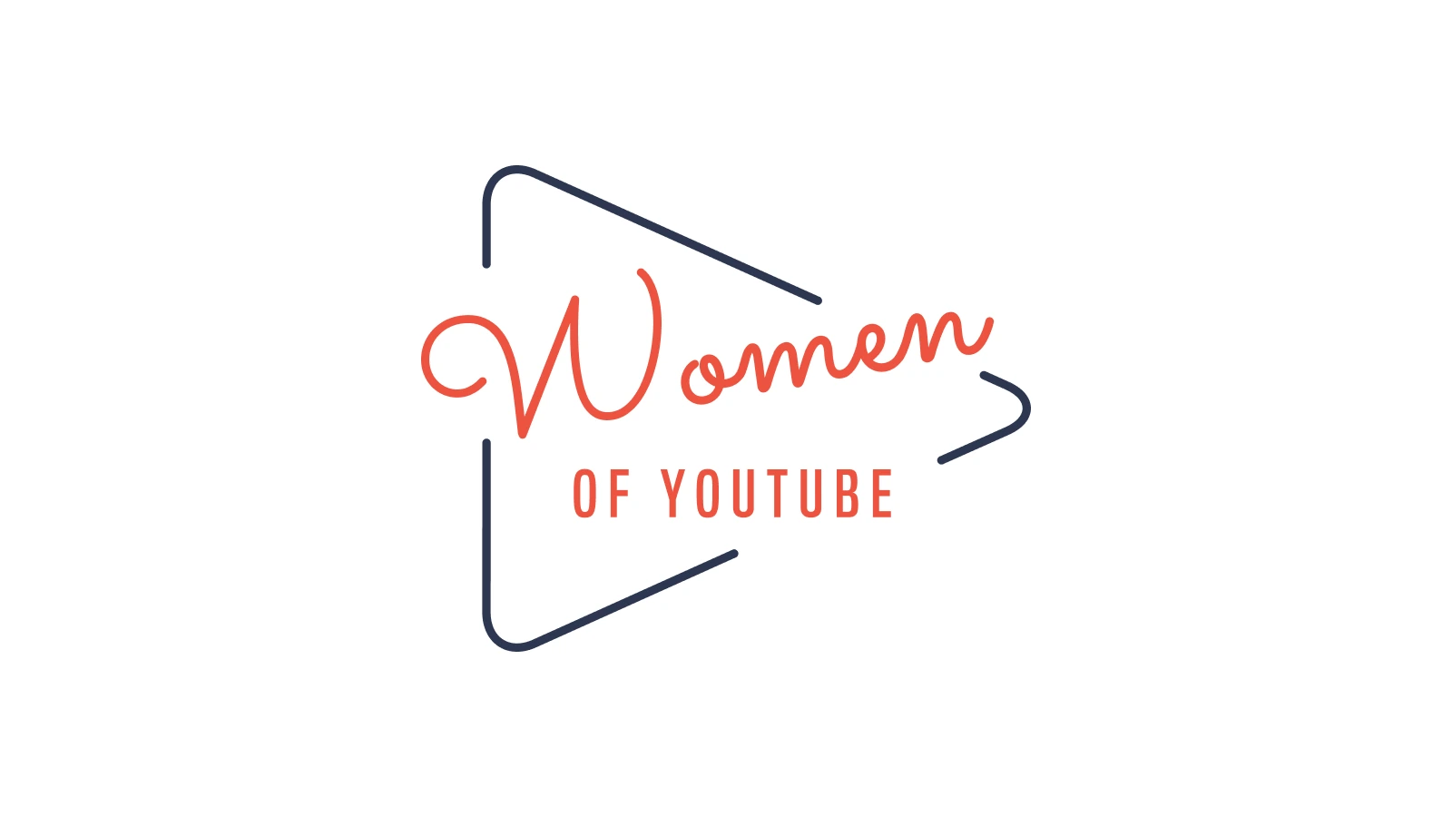 The lockup: her name inside a play button