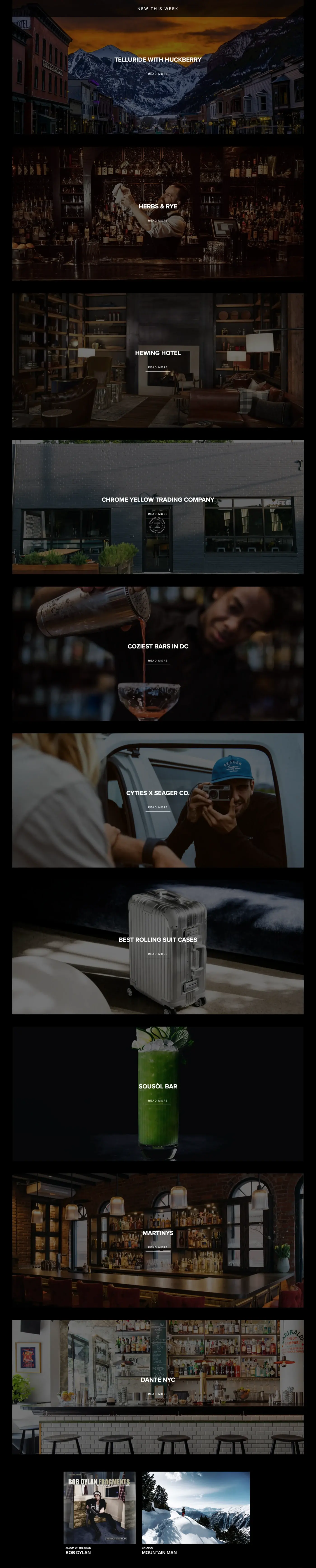 New This Week, down the home page