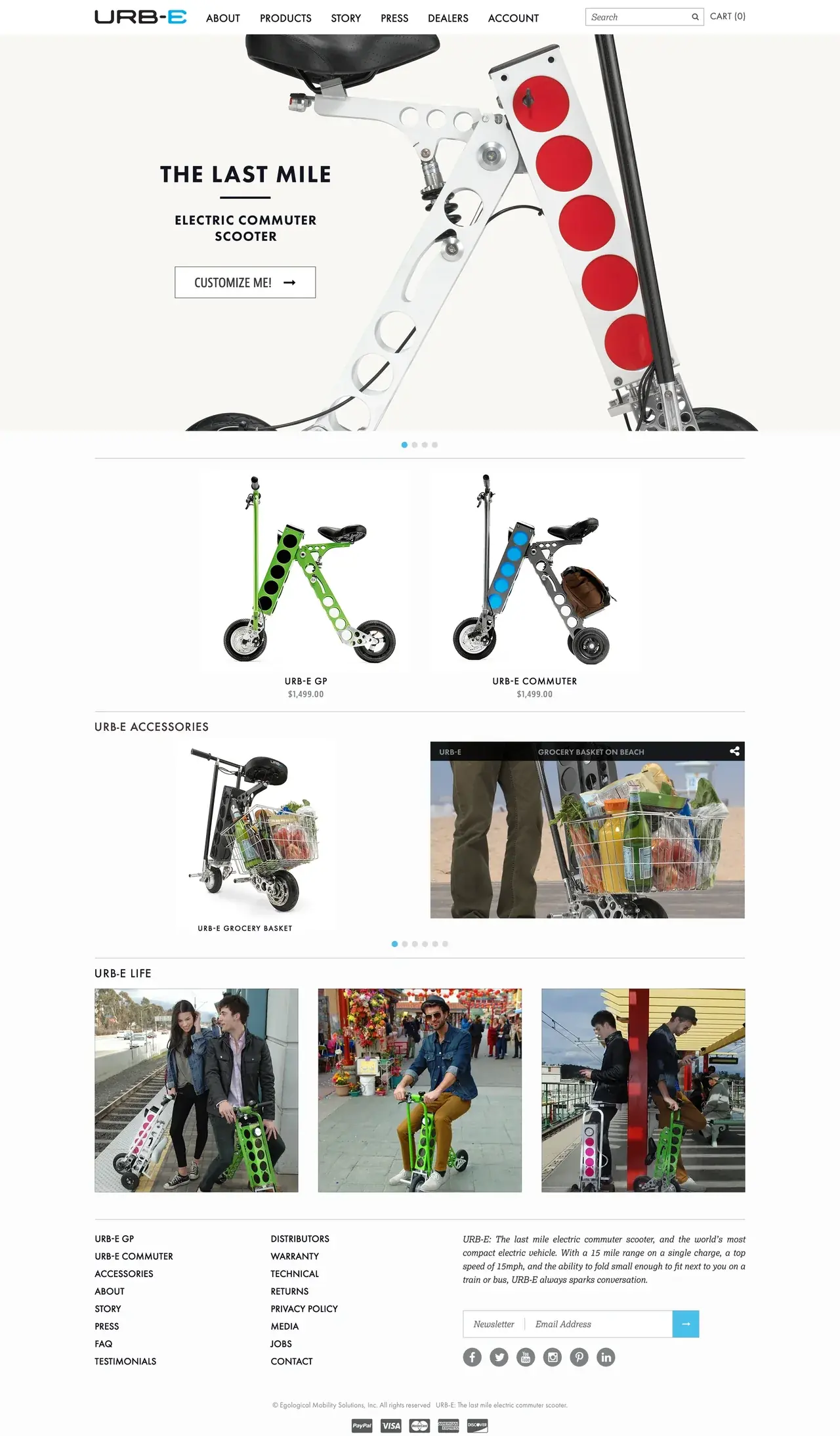 The home page on the new templates